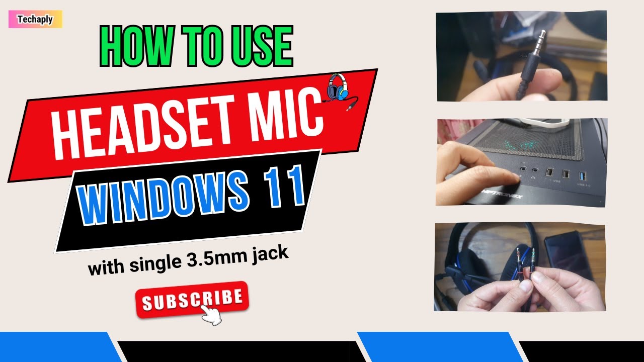 How to Use Headset Mic (single 3.5 mm Jack) on PC Windows 11 (with 2 separated 3.5mm Ports)