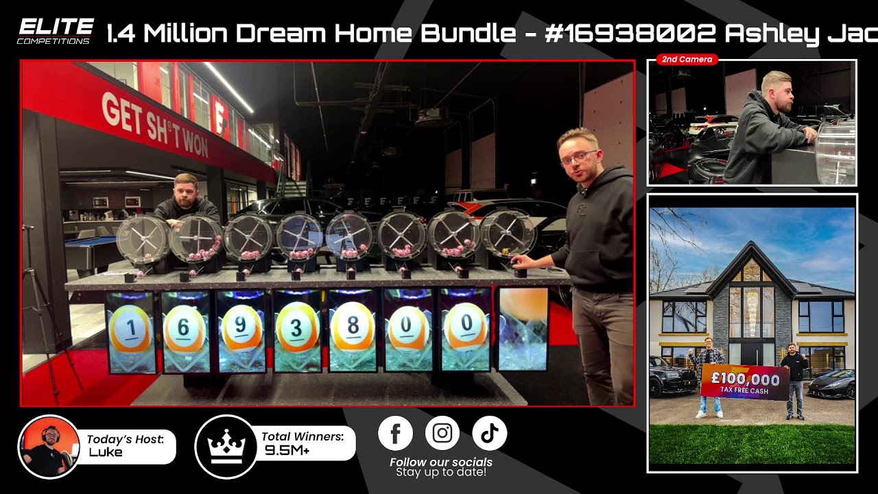 &pound;1.4 Million Dream Home Bundle LIVE DRAW!