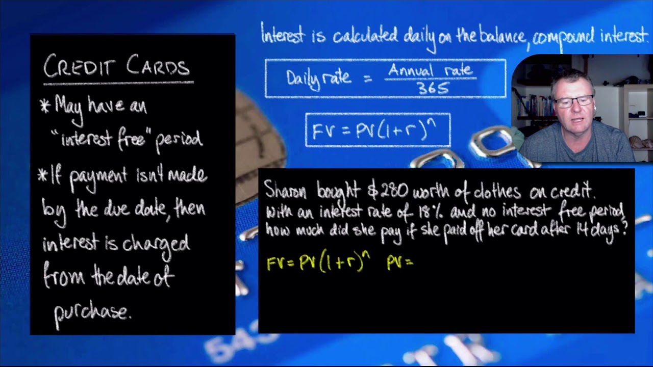 How is credit card interest calculated