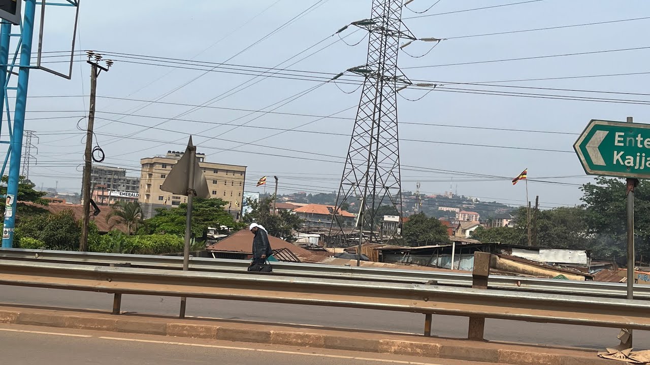 Ugandan Highway Traffic flow during the festive season on an unbusy day.