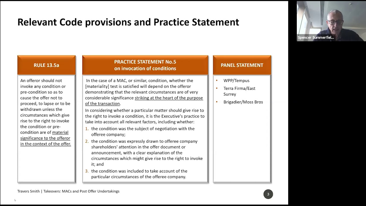 Getting out of a takeover offer: 3CL Webinar