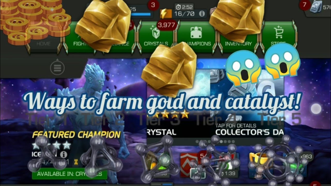 | Mcoc | how to get free gold and catalyst !