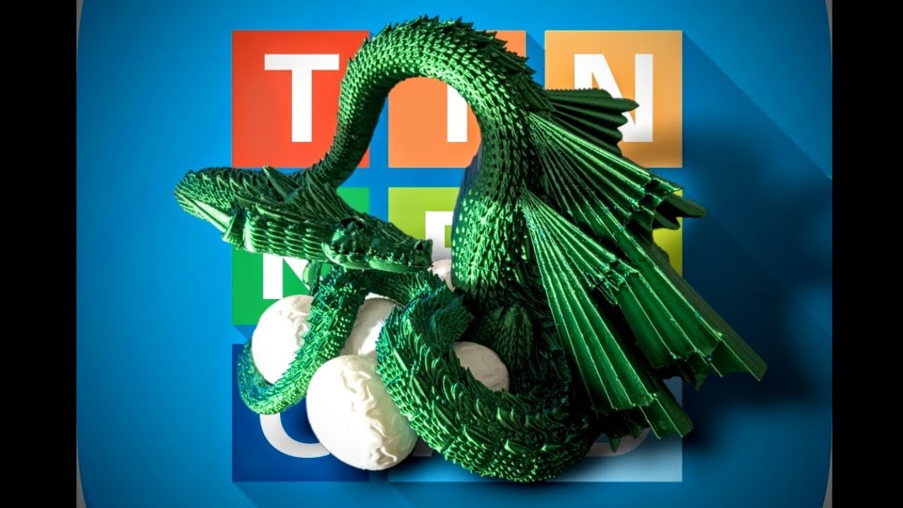 Tinkercad Tutorial ( 100 Subscriber Special ) Epic Dragon With Eggs Design and Print!