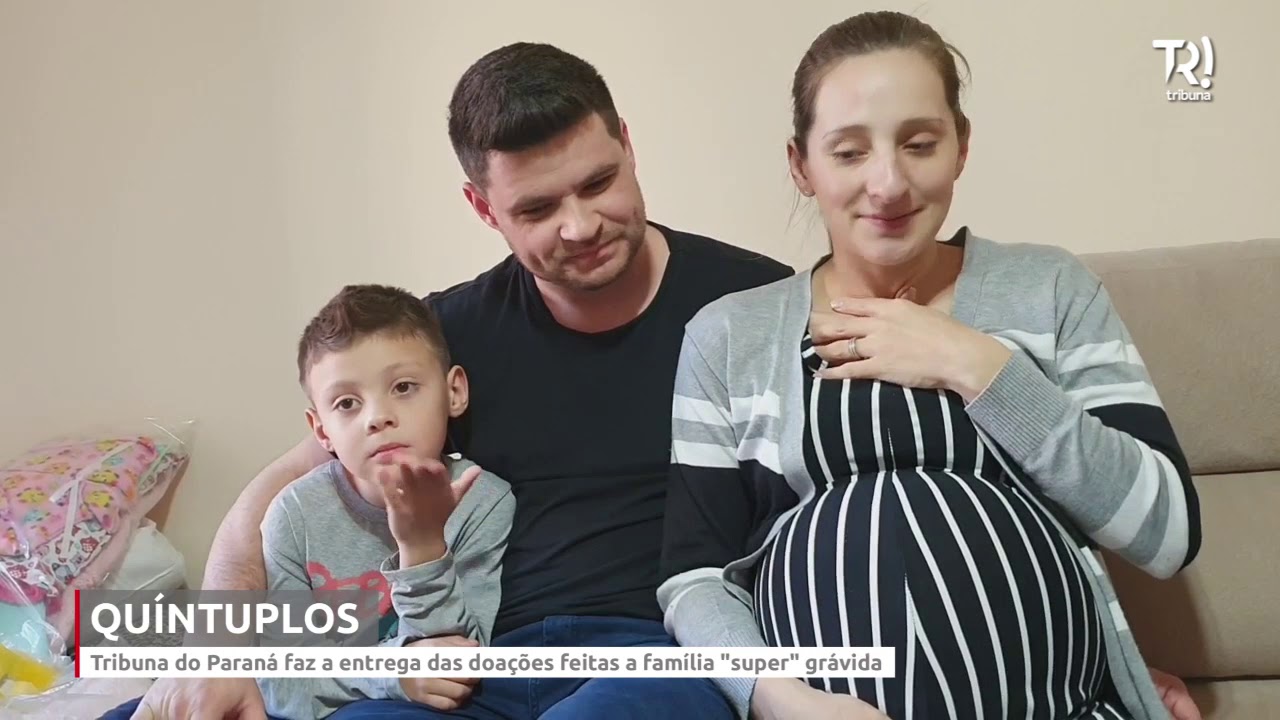Grávidos de quíntuplos recebem doações dos leitores da Tribuna