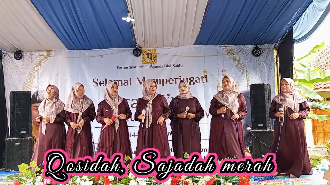 Qosidah terbaru || Sajadah Merah, memperingati isra mi'raj nabi Muhammad Saw Blok Sabtu 