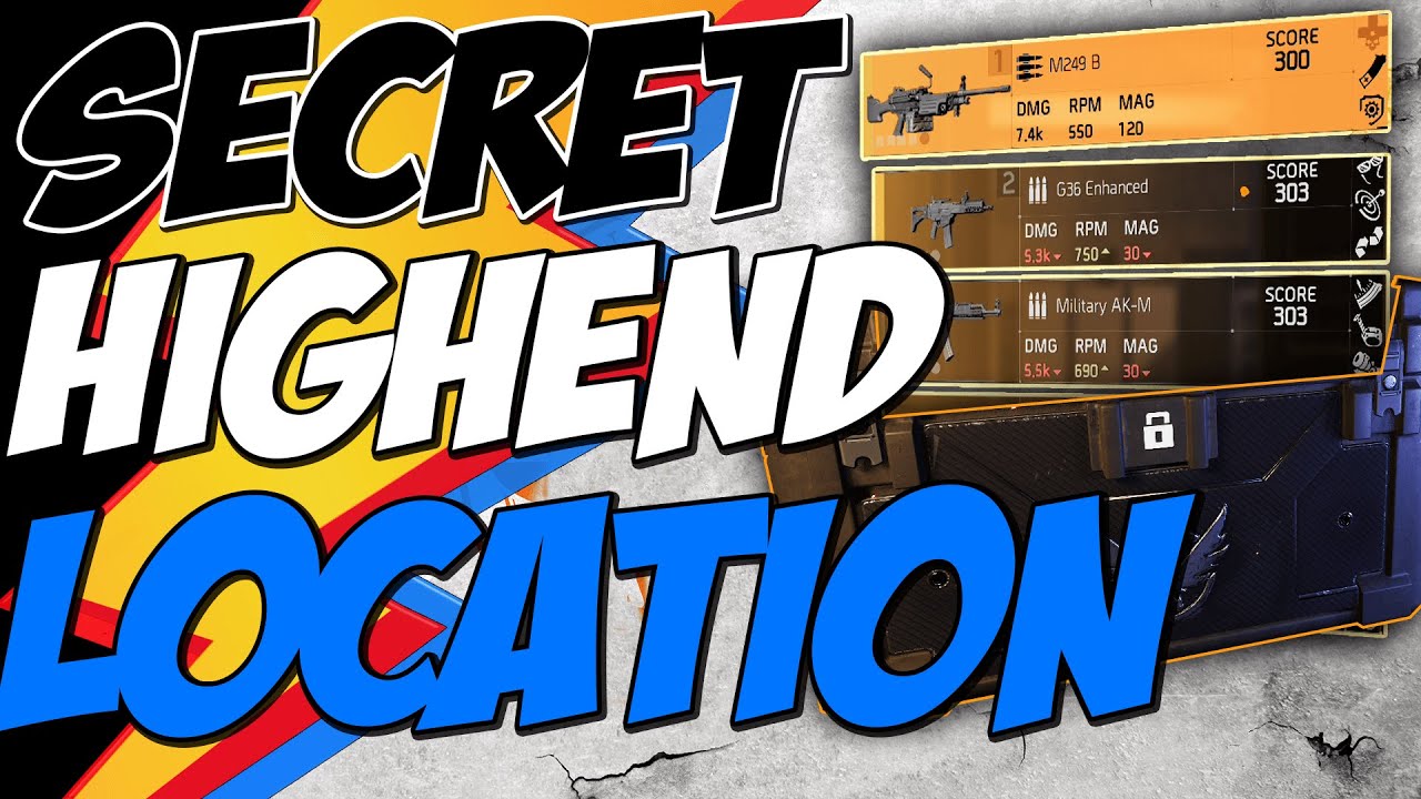 The Division 2  SECRET HIGH END LOOT LOCATIONS - Weapons and Gear