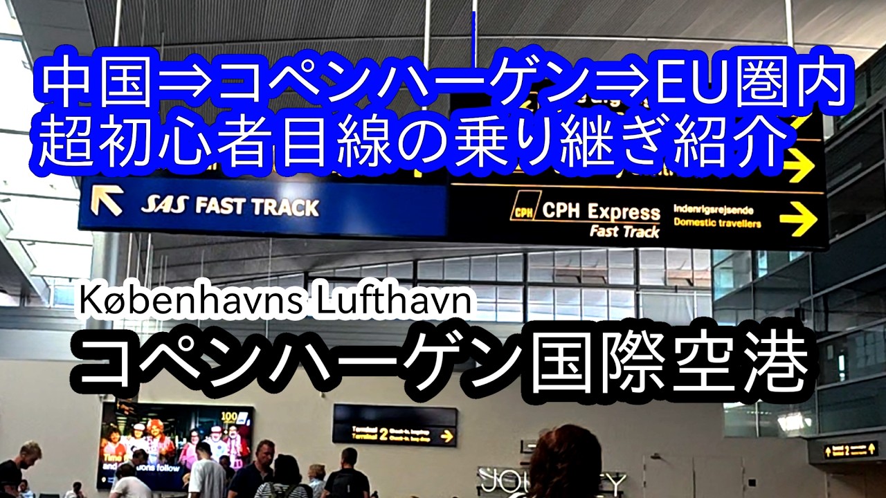 【初心者用】デンマーク コペンハーゲン空港乗り継ぎ動画