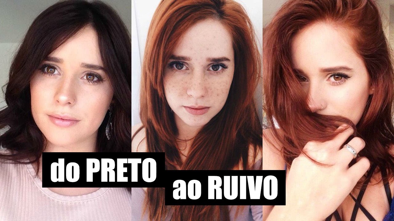 Pintei meu cabelo - Do quase PRETO ao RUIVO ACOBREADO 7.4