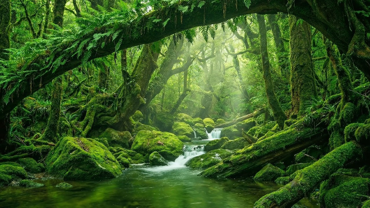 Forest Ambience, Nature Sounds, Bird Song, Beautiful Stream, ASMR | 4K Nature Relaxation