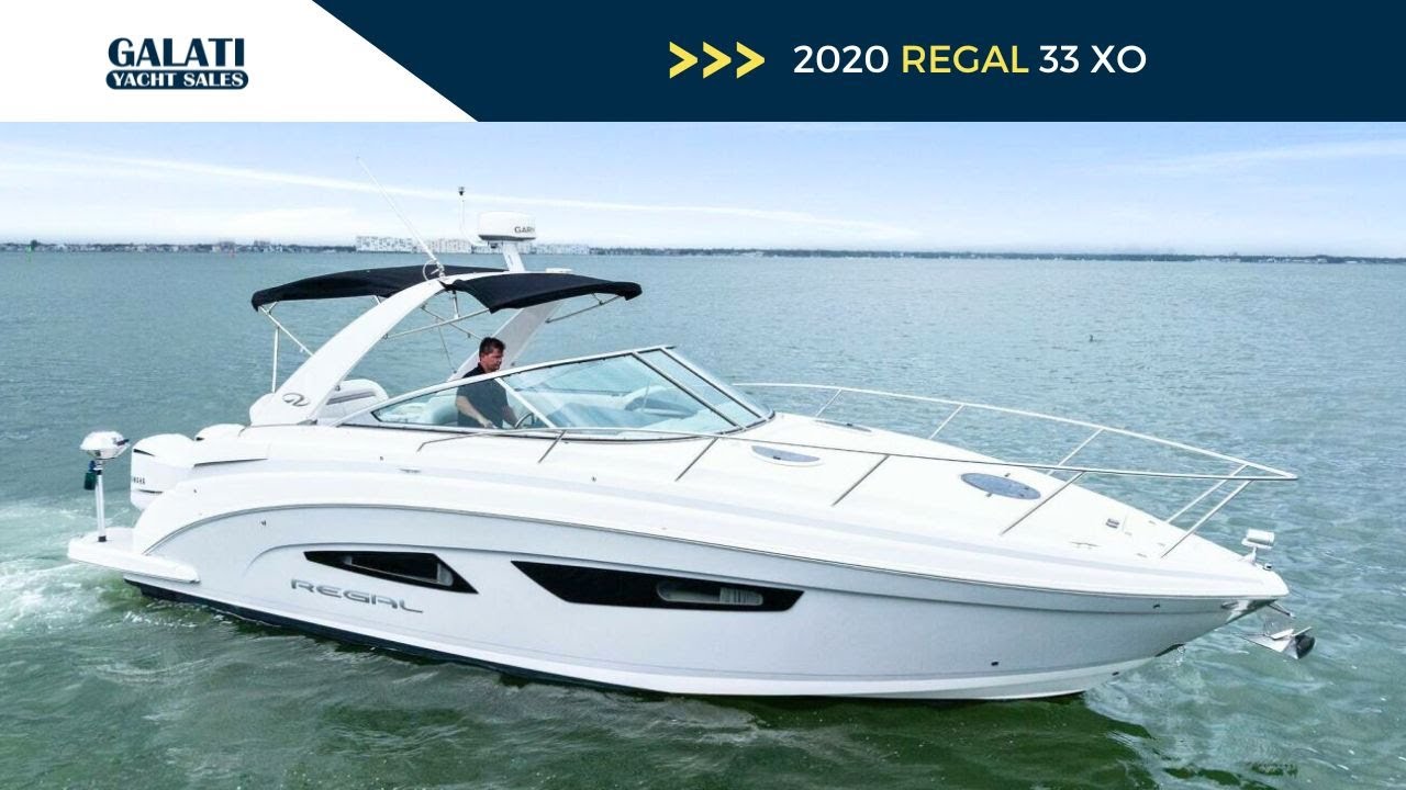 2020 Regal 33 XO For Sale &ndash; Outboard Cruiser with Joystick, Generator & Low Hours