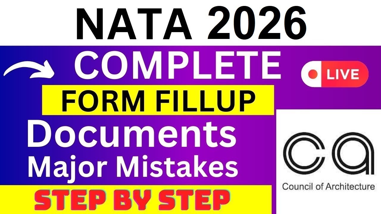 NATA 2026 Application Form - NATA Registration 2026 | How To Fill NATA 2026 Application Form