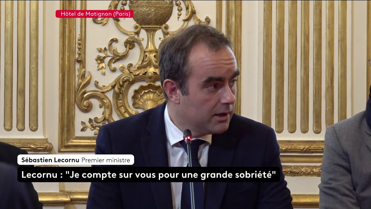 Sébastien Lecornu à l'hôtel de Matignon
