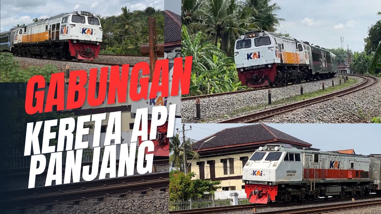 TOPP‼️ GABUNGAN KERETA API MELAJU DENGAN CEPAT DIJALUR REL PANJANG
