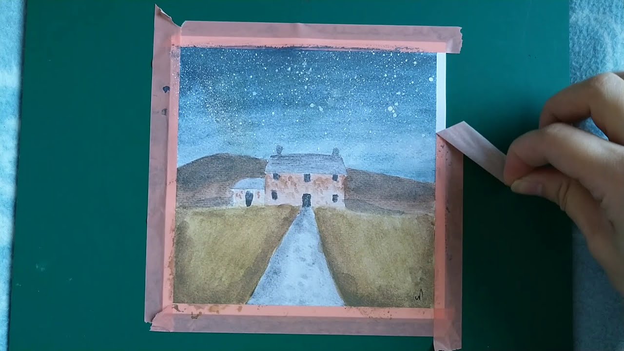 Tape Peel - graphitint painting