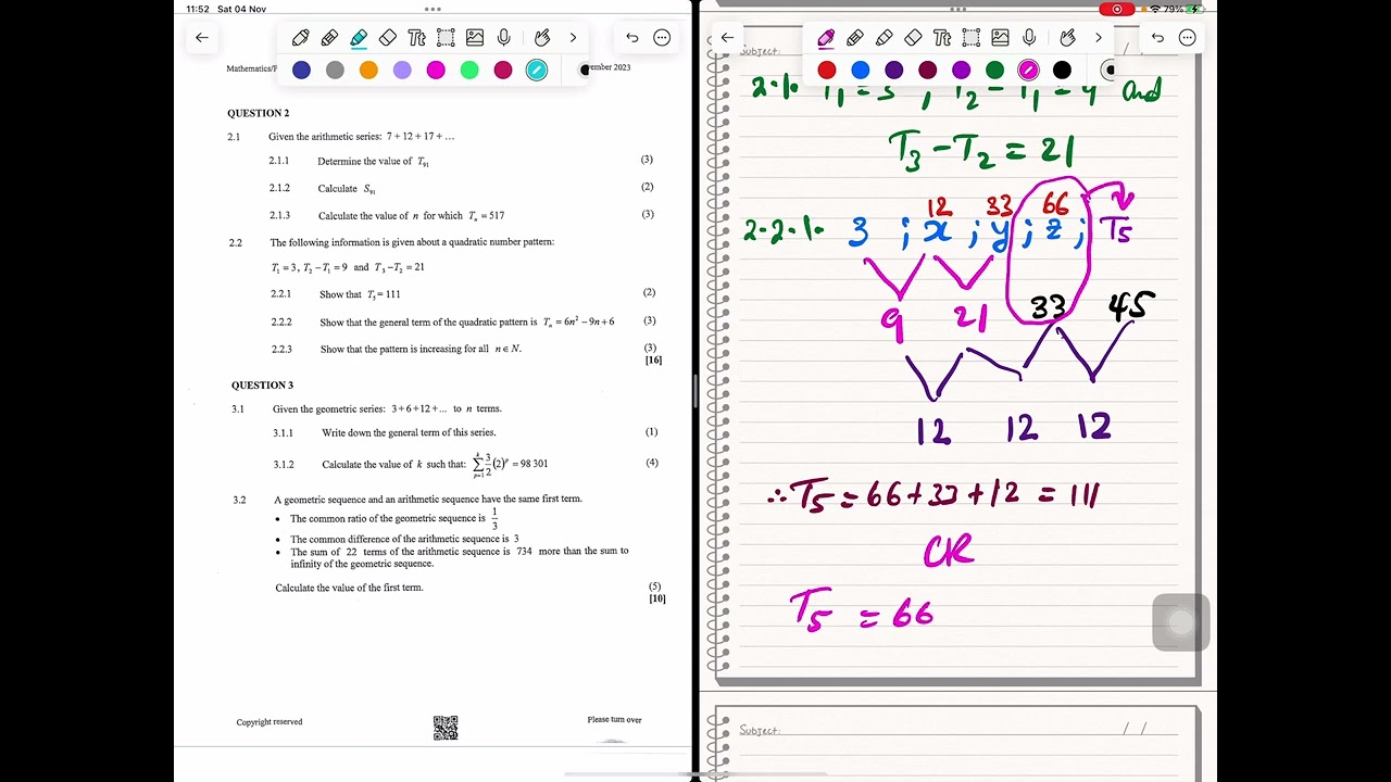 NOV 2023 MATHEMATICS P1 | GRADE 12 | PART 3