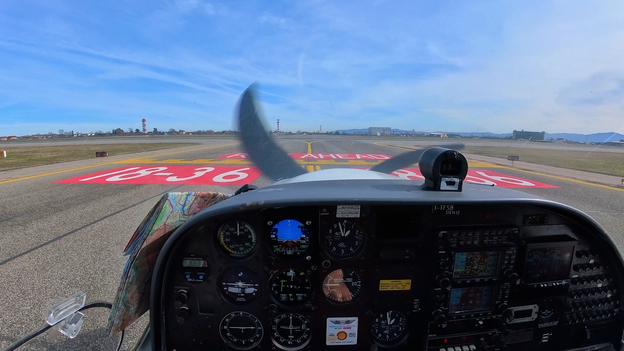 Full Flight DA40 Tra Alpi e Pianura Volo Caselle–Cuneo-Caselle POV ✈️