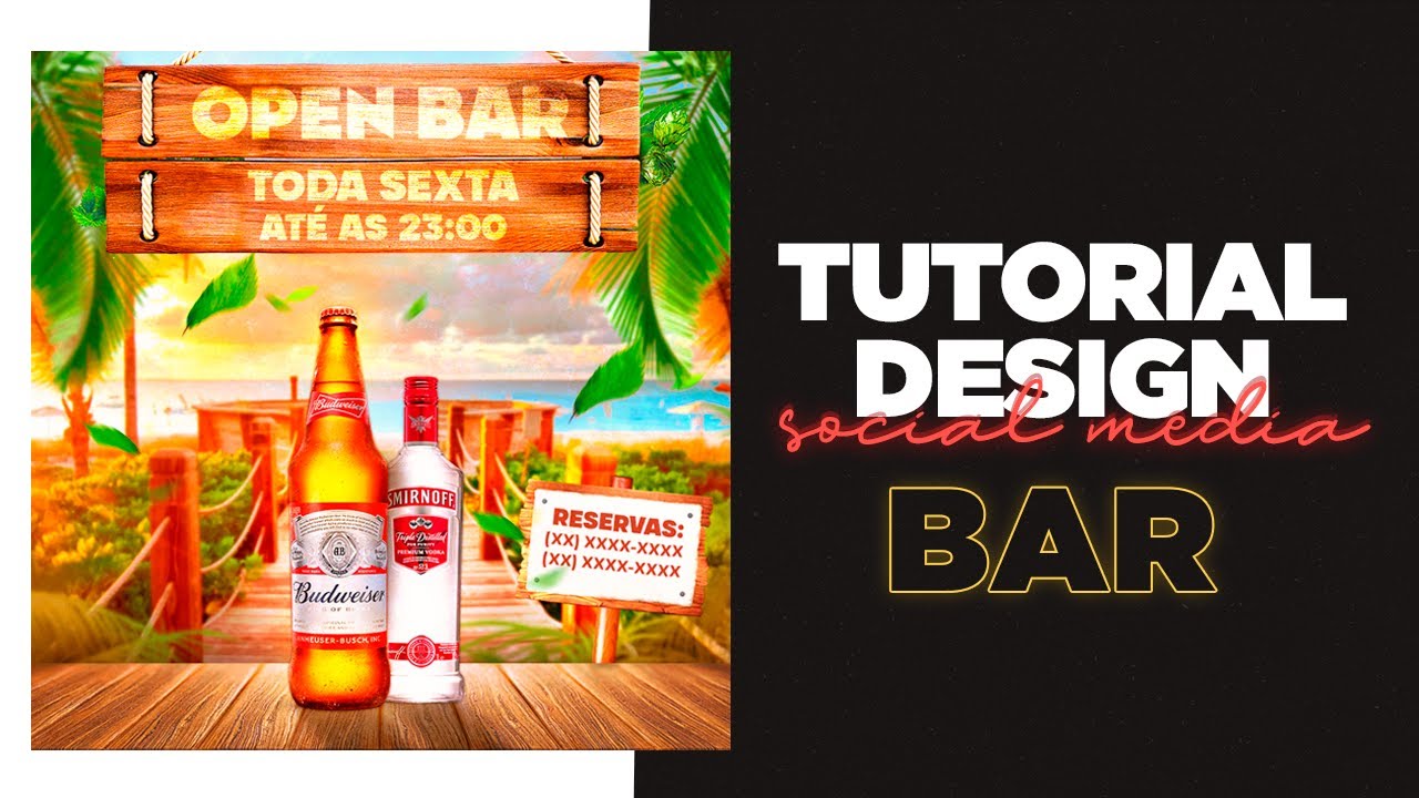 DESIGN SOCIAL MEDIA | BAR | Tutorial Photoshop 2021
