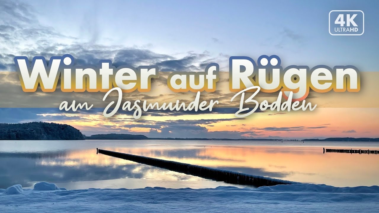 Winterwonderland am Jasmunder Bodden - Rügen Urlaub 2023 (4K Walk)