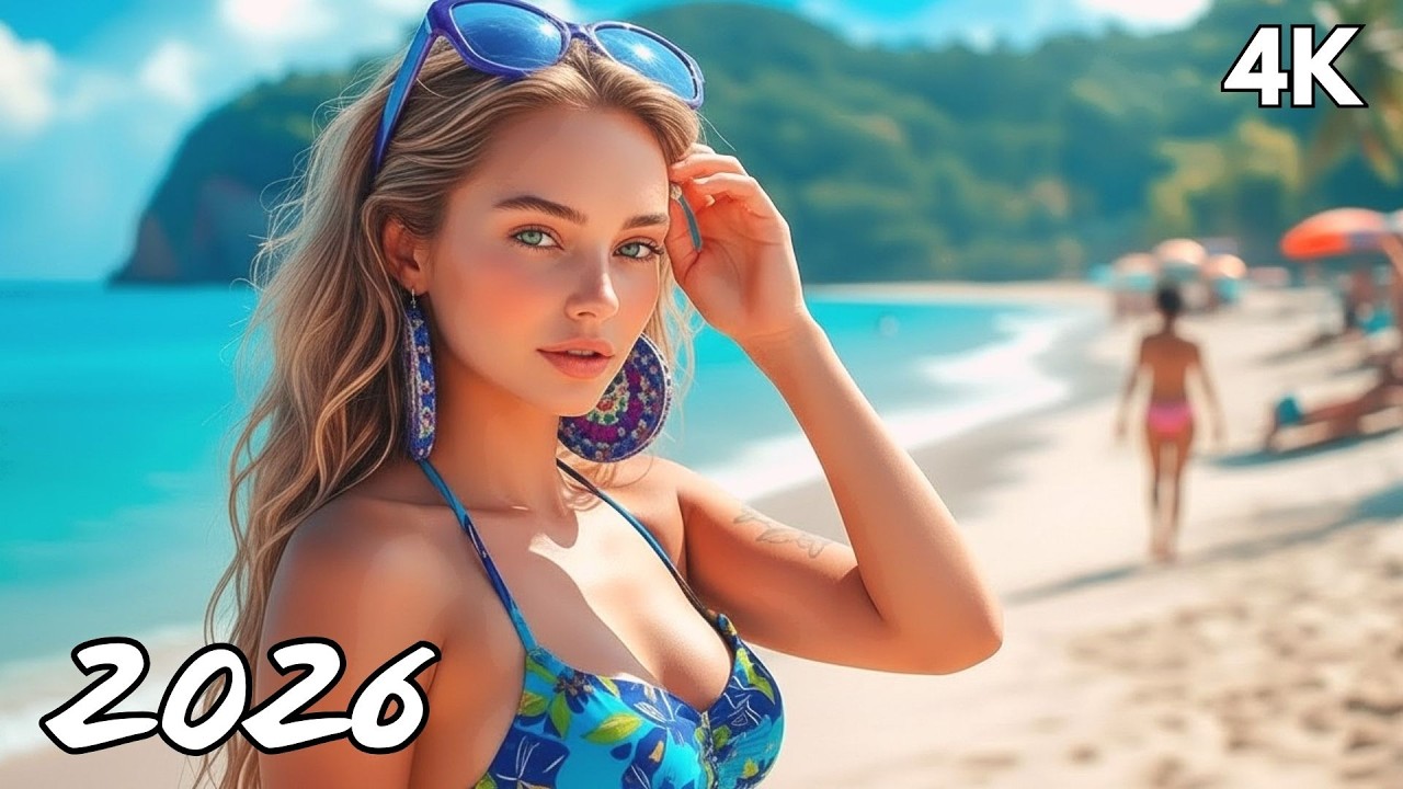 Dreamy Tropical Night 🌴 Deep House Chill Mix 4K UHD 2026 | Calm Relaxing