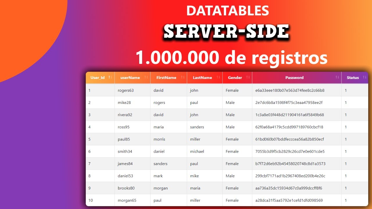 ServerSide PHP con Datatables