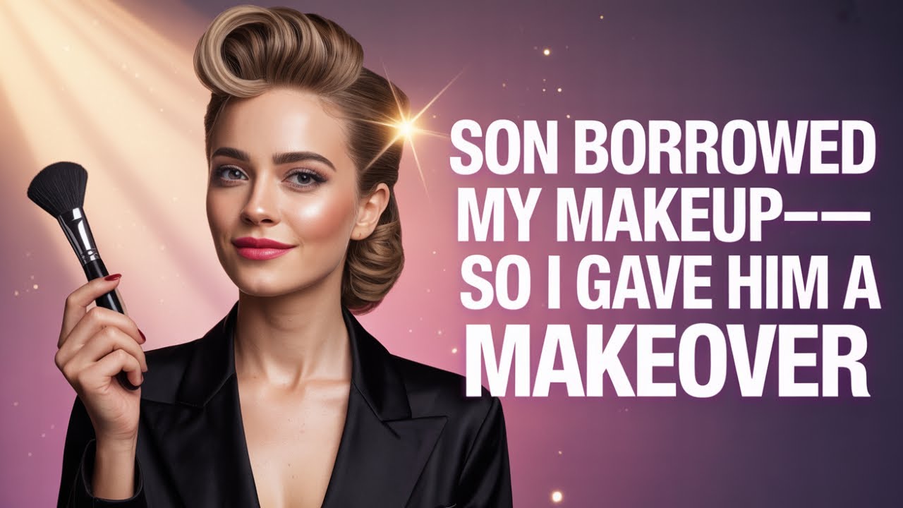 [Crossdressing Stories/MtF Transition]  Son Borrowed My Makeup—So I Gave Him a Makeover