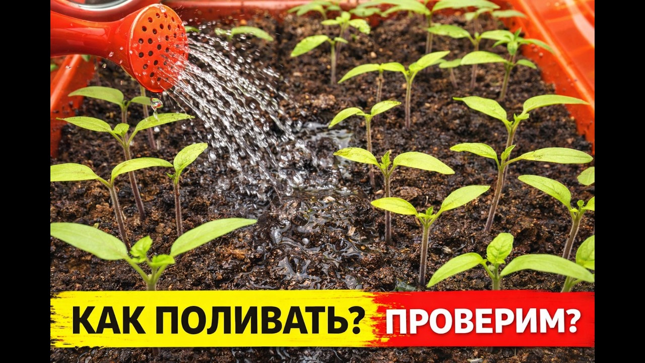 Как я поливаю молодую рассаду томатов. Проверим результат?