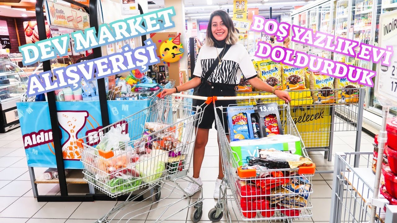 YAZLIK EVE DEV MARKET ALIŞVERİŞİ🥳BUZDOLABI DÜZENİ