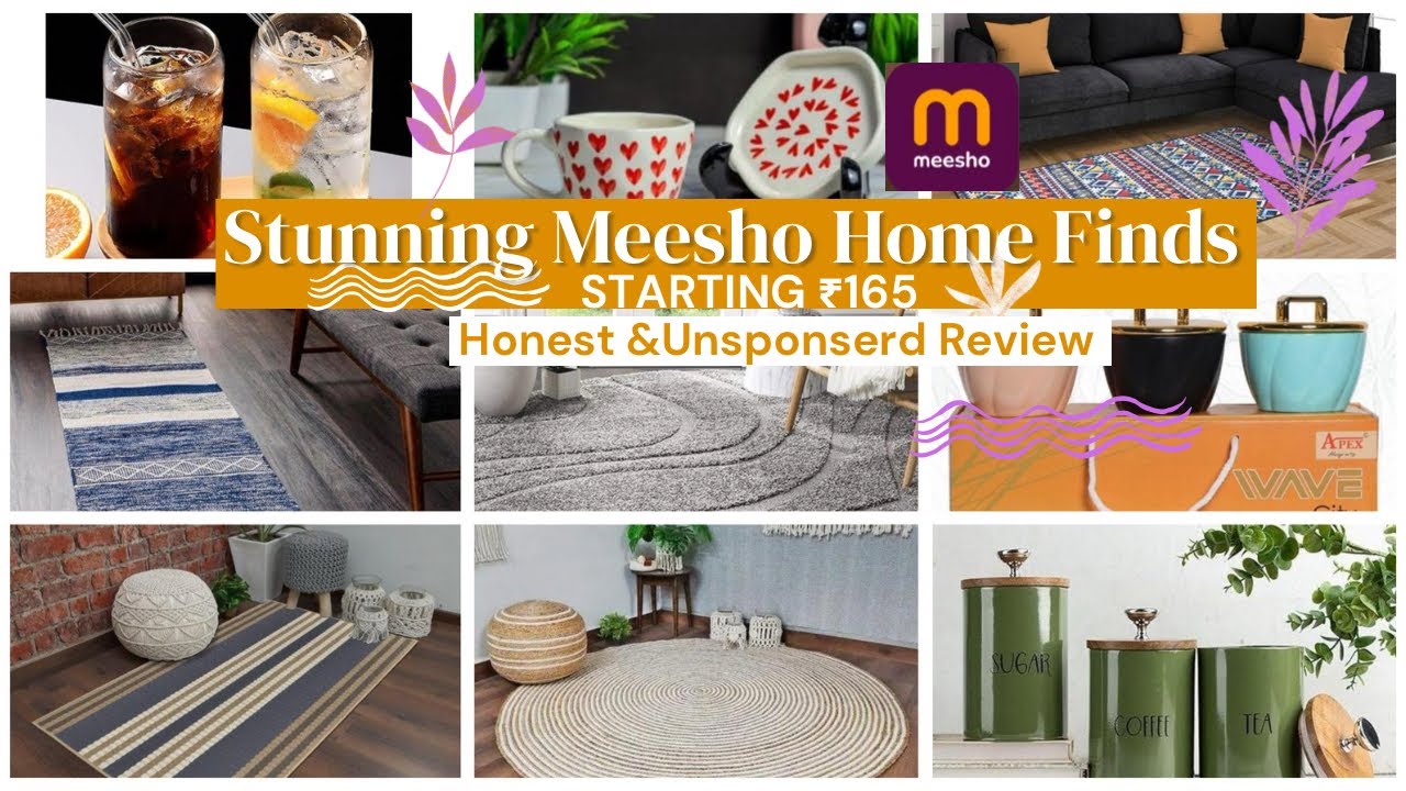 Honest ,Unfiltered & Unsponsored *Meesho* Home Decor Haul 💯 Carpets and Pinterest kitchen products