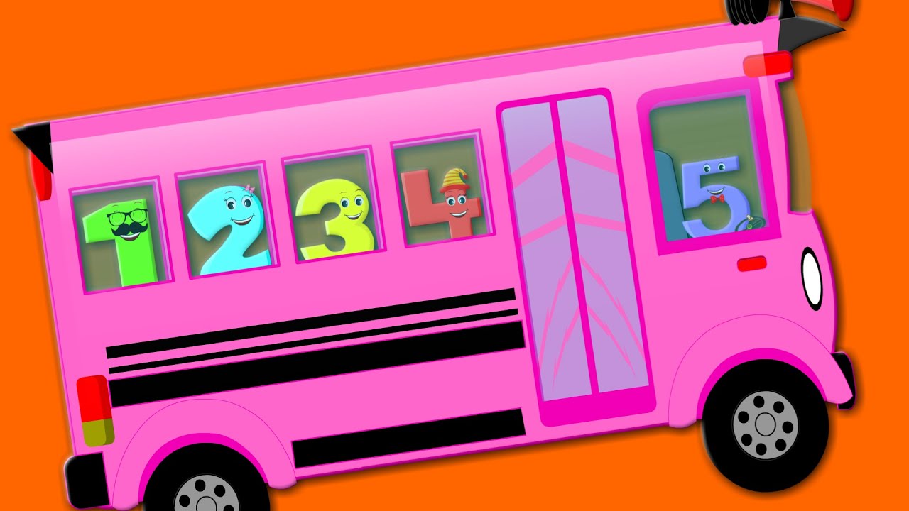 Numbers Wheels On The Bus | Learn Numbers For Kids | Nursery Rhymes For Childrens