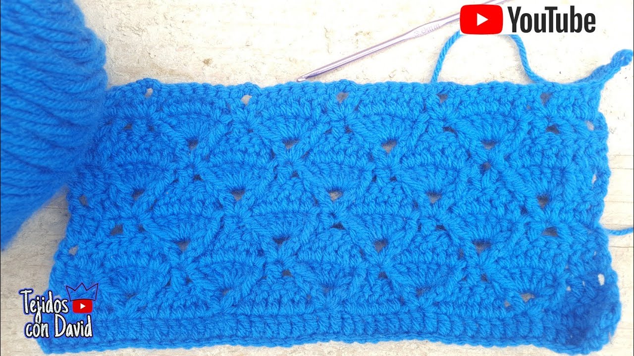 Punto diamante a crochet paso a paso