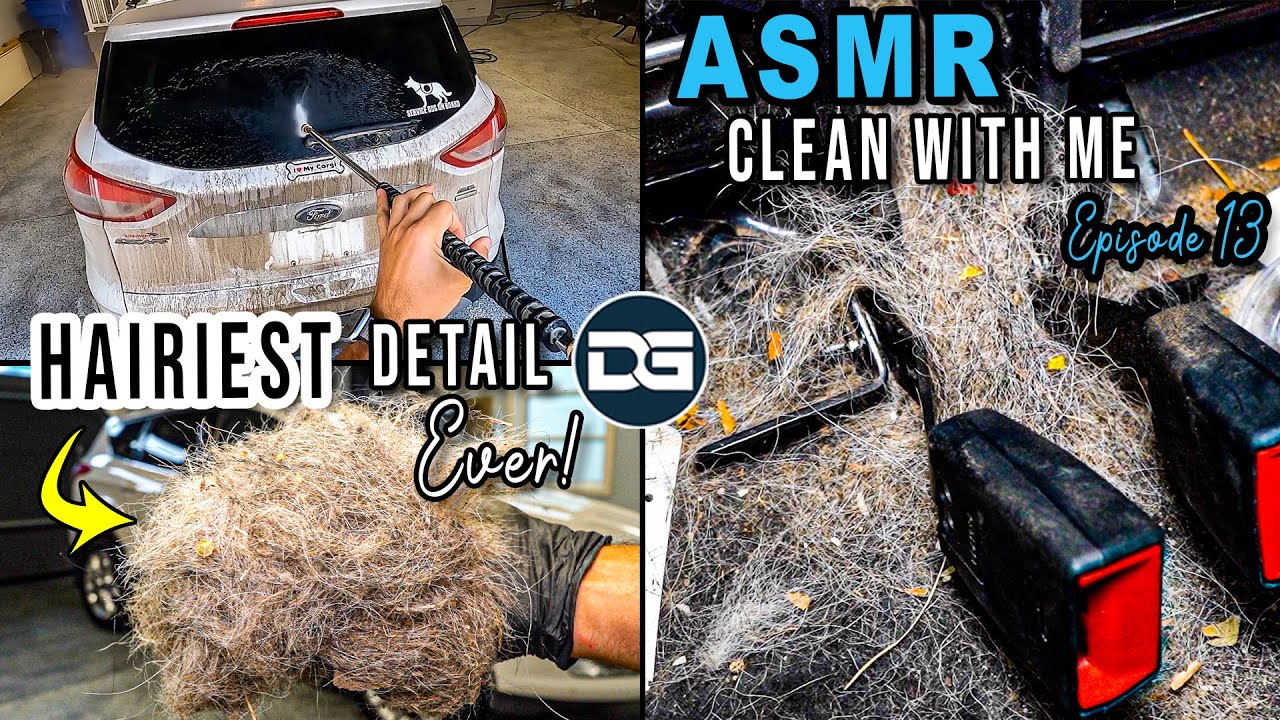 Real-Time Deep Cleaning of The HAIRIEST Vehicle I've Ever Seen ASMR Style! | Clean With Me Ep 13
