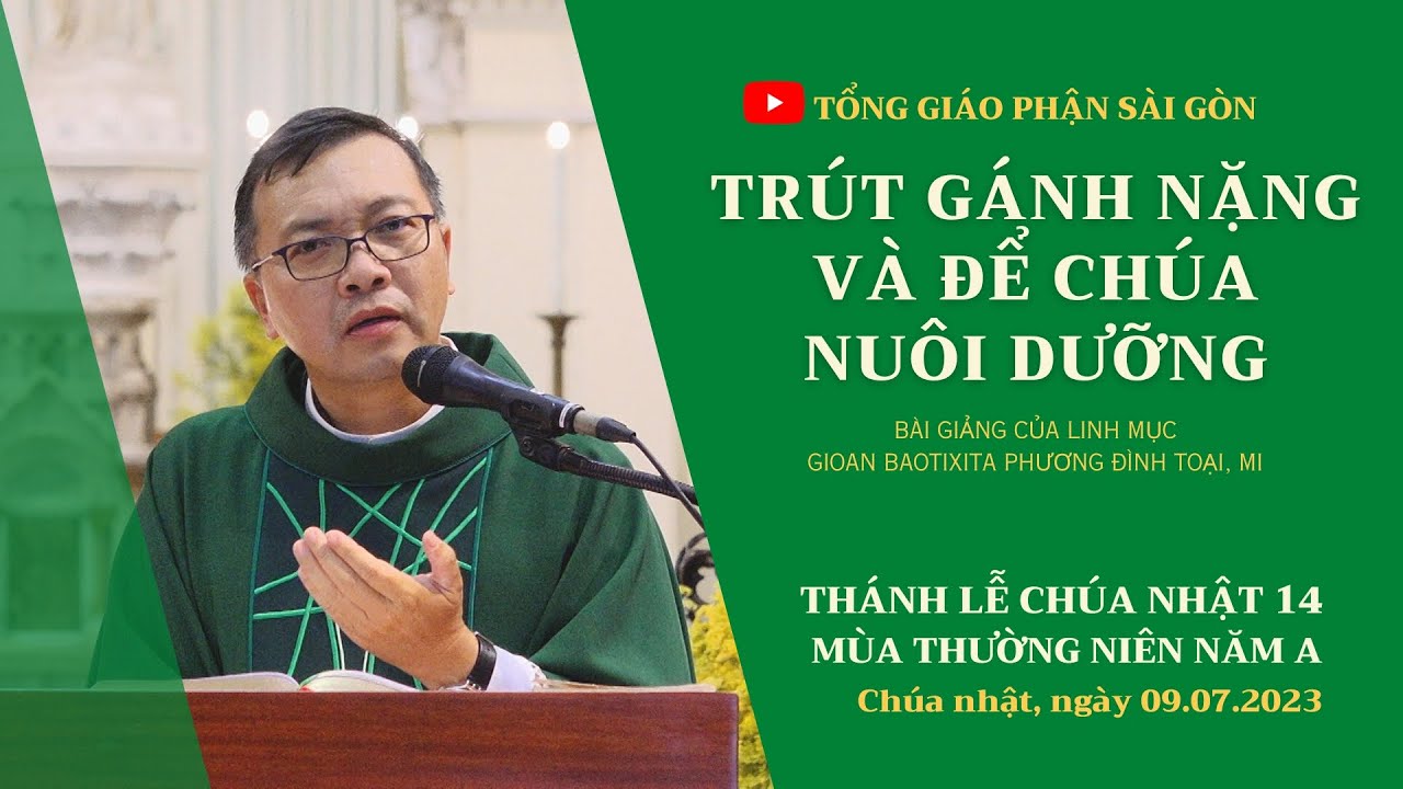 Trút gánh nặng và để Chúa nuôi dưỡng - Lm GB Phương Đình Toại, MI | CN 14 TN năm A