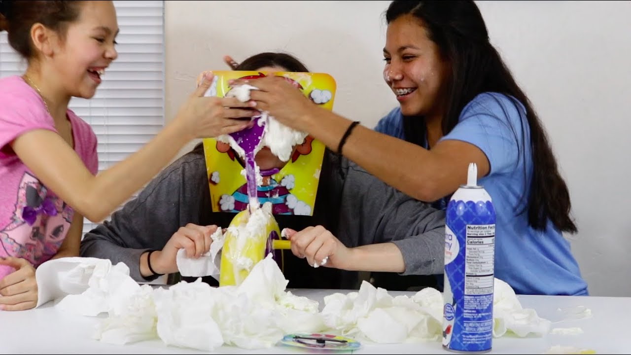 Pie Face Challenge!! Messy Pie Face Game | Eli Sisters
