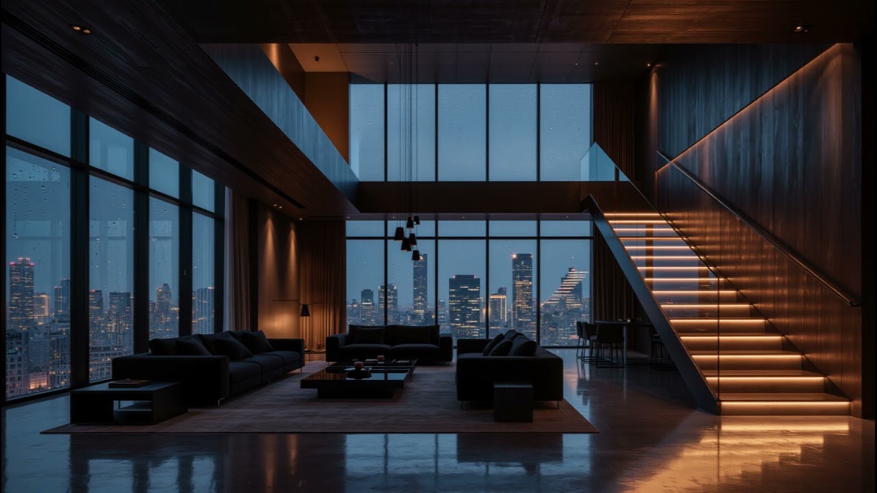 LoFi for Late Night Deep Focus | Calm Beats in a Rainy Penthouse
