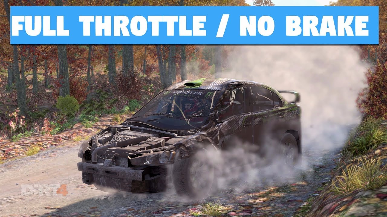 DiRT 4 - FULL Throttle/NO BRAKE Challenge! EPIC WRECKS!