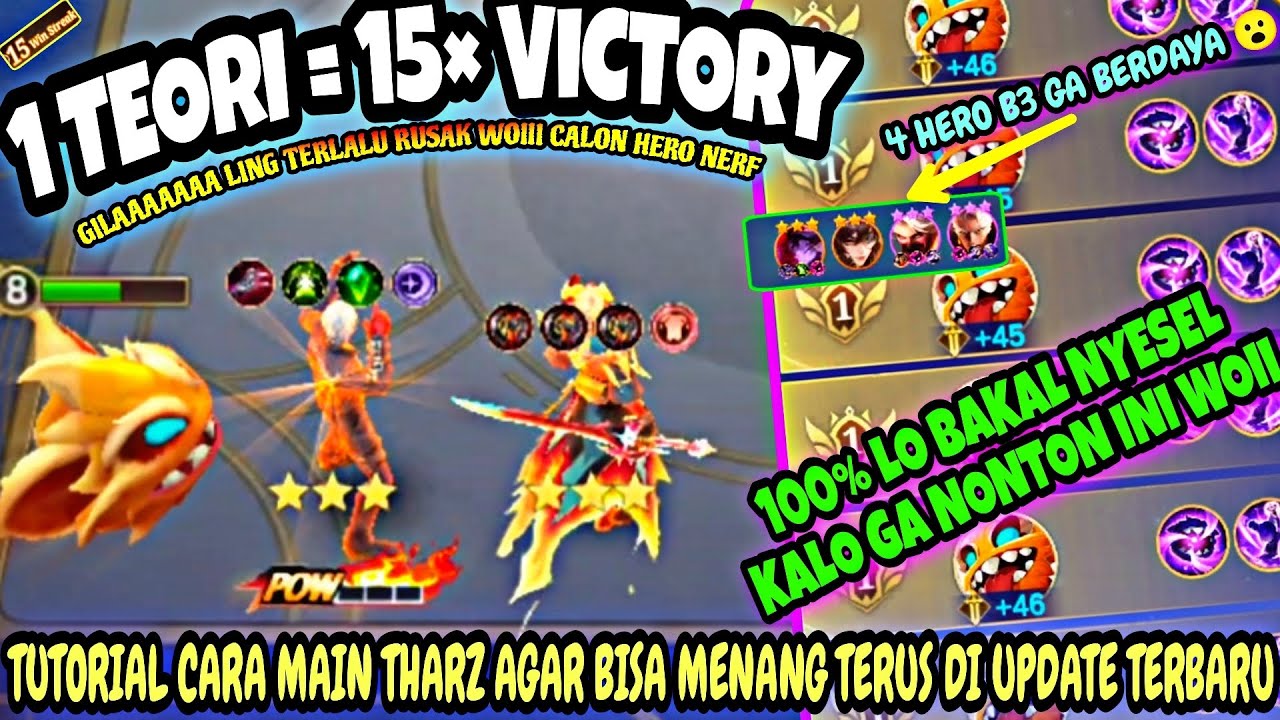 1 TEORI = 15× VICTORY !! TUTORIAL CARA BERMAIN THARZ AGAR BISA MENANG TERUS DI UPDATE TERBARU - MCGG