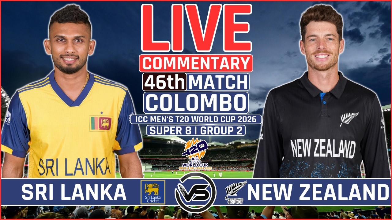 ICC T20 World Cup 2026 Live: Sri Lanka vs New Zealand Live | SL vs NZ Live Scores & Commentary