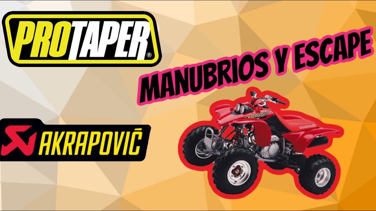 Escape replica de Akaprovic y manubrios pro taper a Trx400ex #atv #honda #quads #offroad