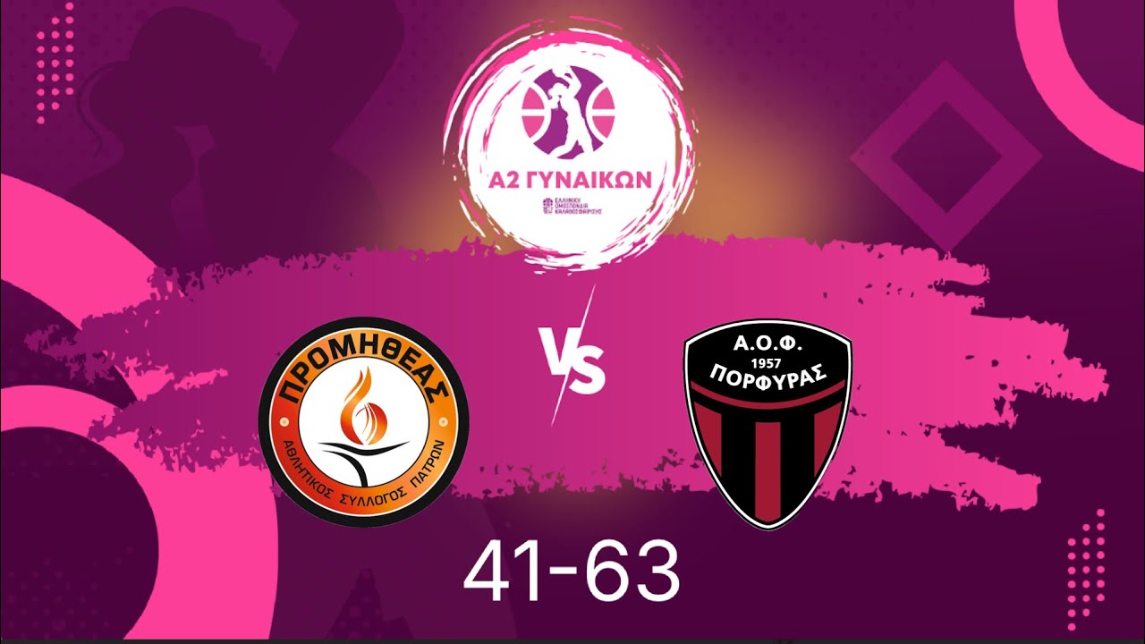 ΠΡΟΜΗΘΕΑΣ ΠΑΤΡΩΝ-ΑΟΦ ΠΟΡΦΥΡΑΣ: 41-63, HL 3ης Αγωνιστικής Α2 Εθνική Γυναικών 2025-26
