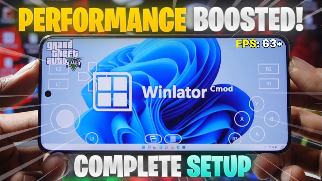 🎮WINLATOR CMOD Full Setup + Best Settings For LOW-END Device! | GTA5 Performance Improved 🔥