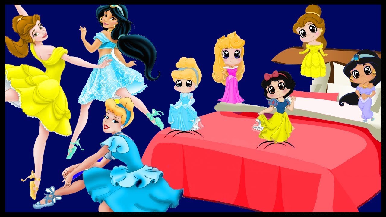 Five Little Princesses Jumping on the Bed | Nursery Rhyme for Kids
