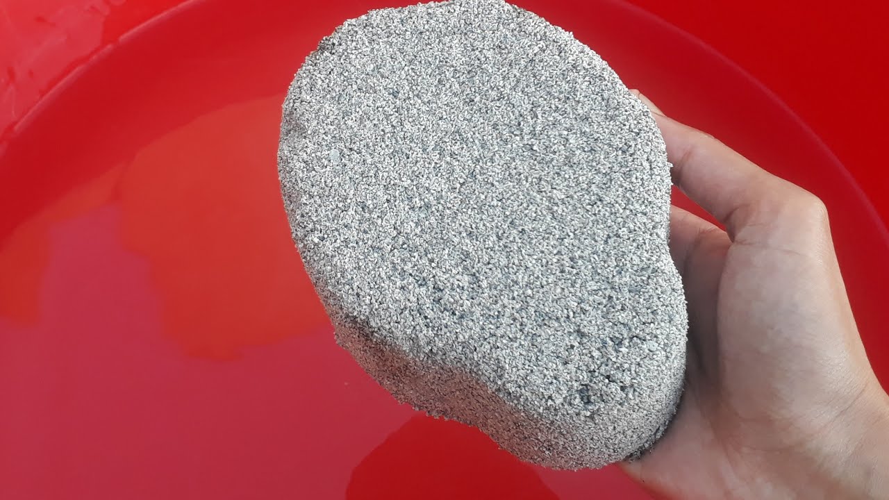 ASMR:Pure sand and cement shapes crumbling in water  ❤Special video for Khushi Sharma birthdy👑