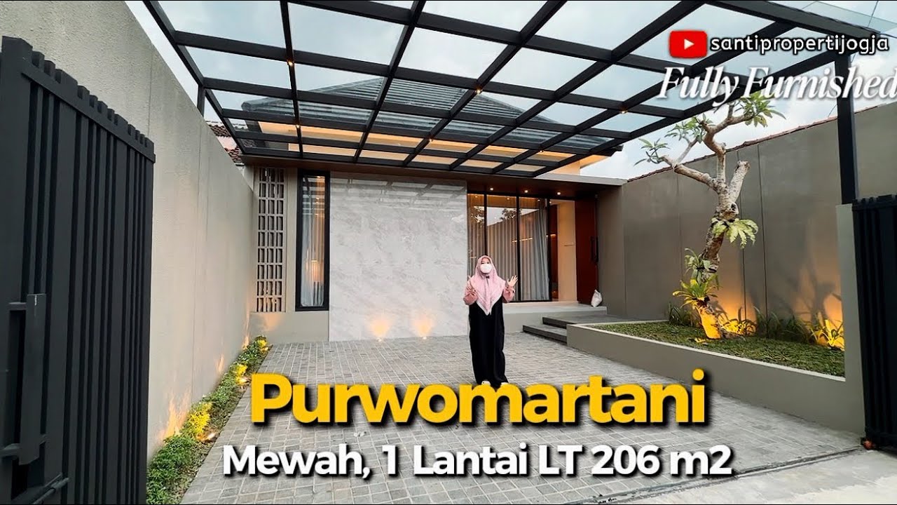 Rumah Tropis Bonus Furnished Luas 206 m2 hanya 1.575M 1 Lantai Buat Rumah Pensiun atau Guest House