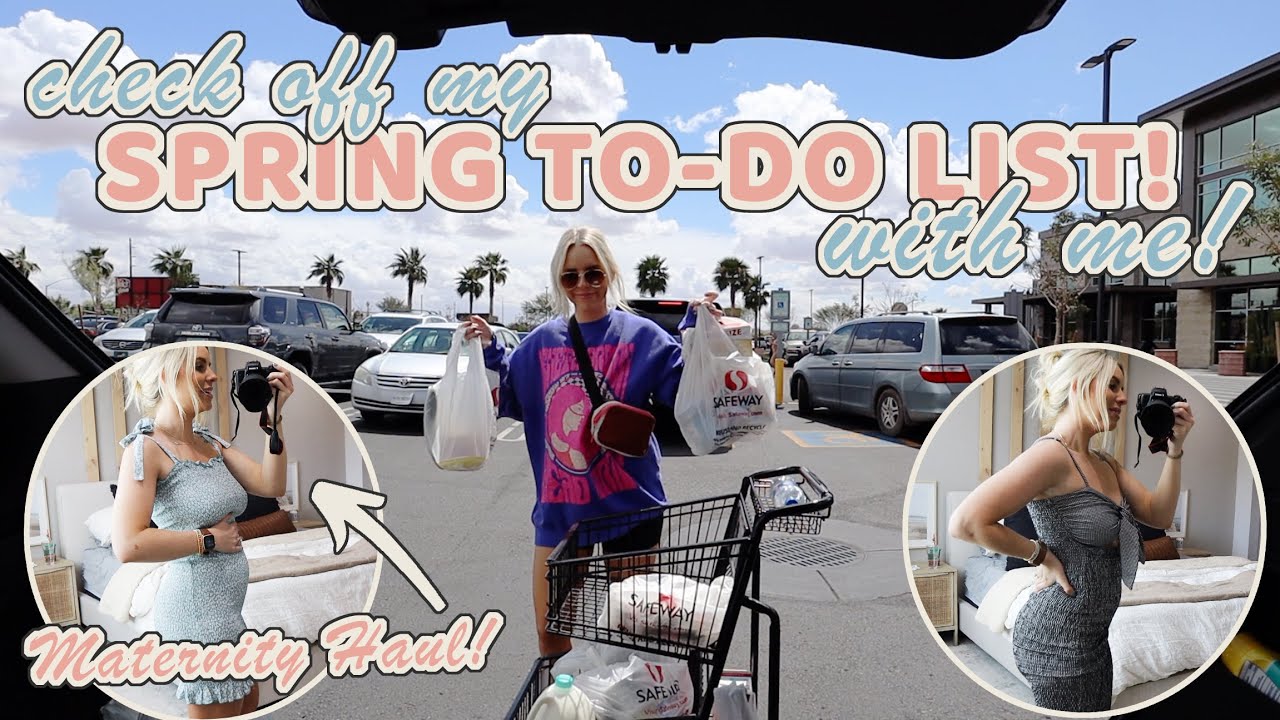 SPRING MATERNITY HAUL, GROCERY HAUL + CHECK OF MY TO-DO LIST WITH ME! #CheckItOffWithCaitlyn