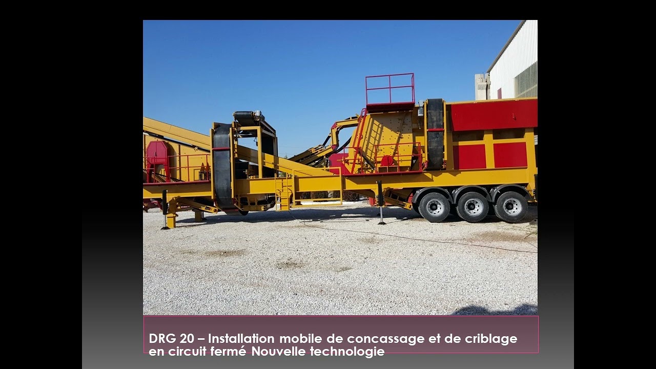 Drg Concasseur usine de concassage mobile