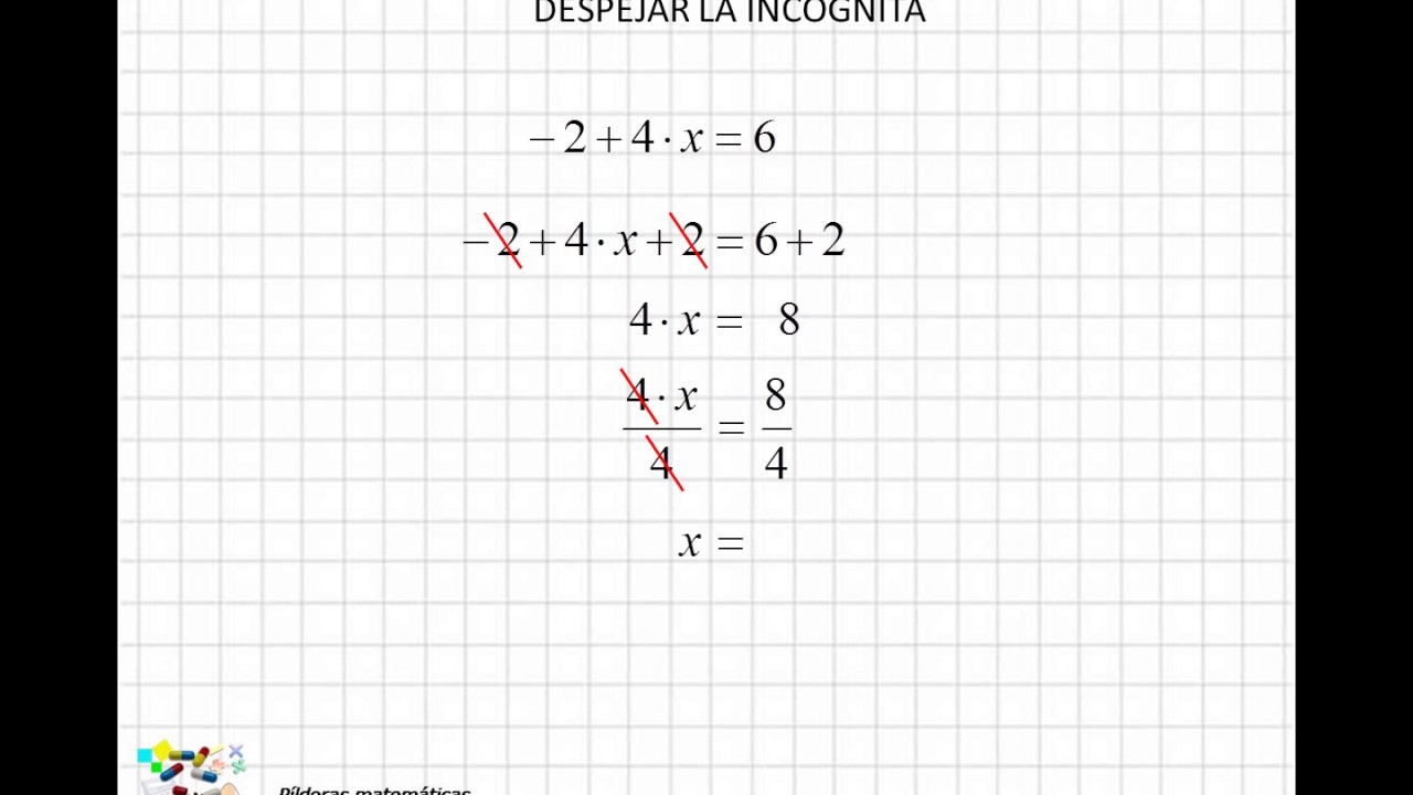 03 Despejar la incógnita I