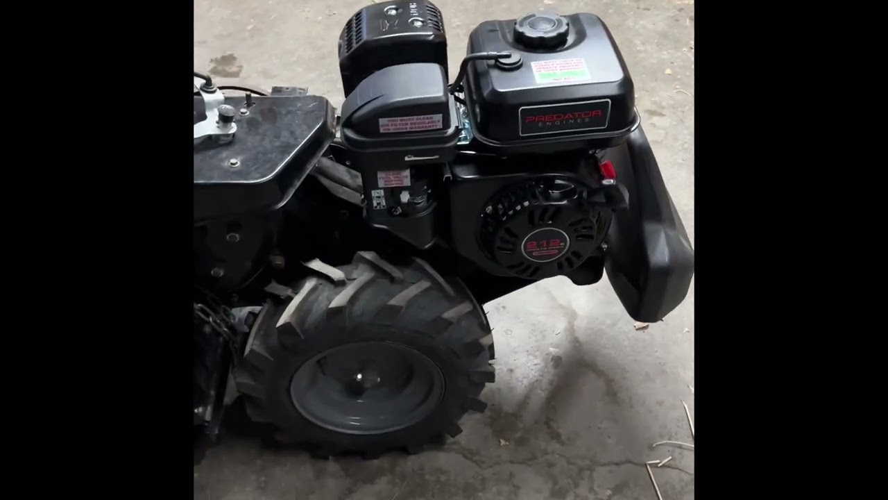 Replacing the engine on a rear tine tiller