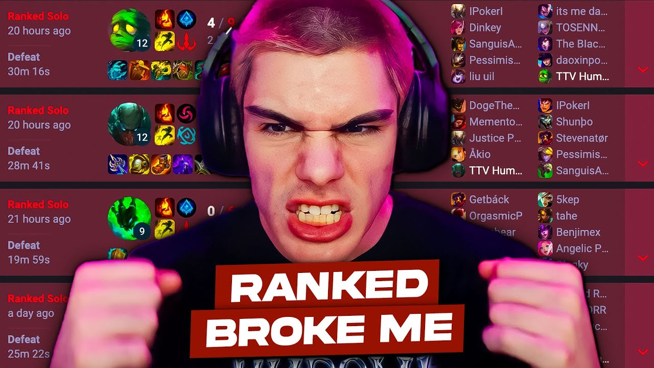 Playing Ranked Again Has BROKE Me Mentally..