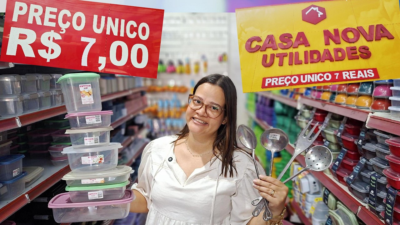 R$ 7,00 PREÇO ÚNICO / PARAÍSO DAS DONAS DE CASA! 😍 CASA NOVA UTILIDADES! 