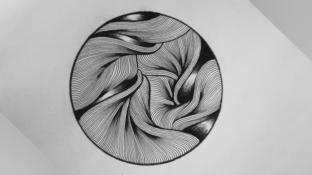 Wavy Line Art how to draw illustration